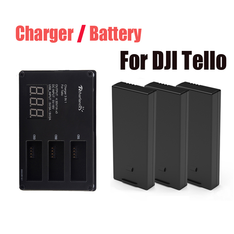 Drone Battery Adapter - Оригинальный аккумулятор DJI Tello/зарядное устройство для